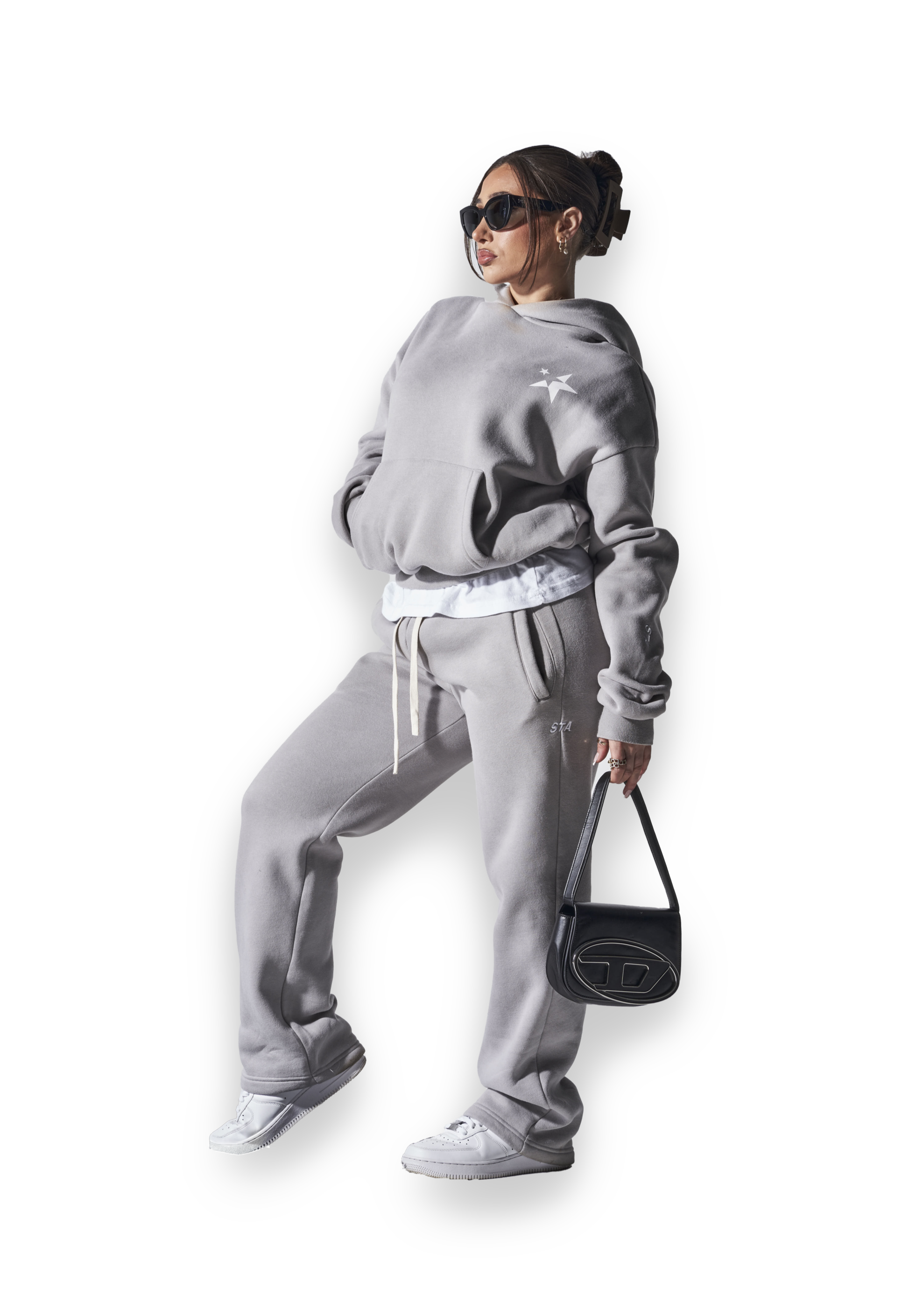 "OD" HOODIE LIGHT GREY