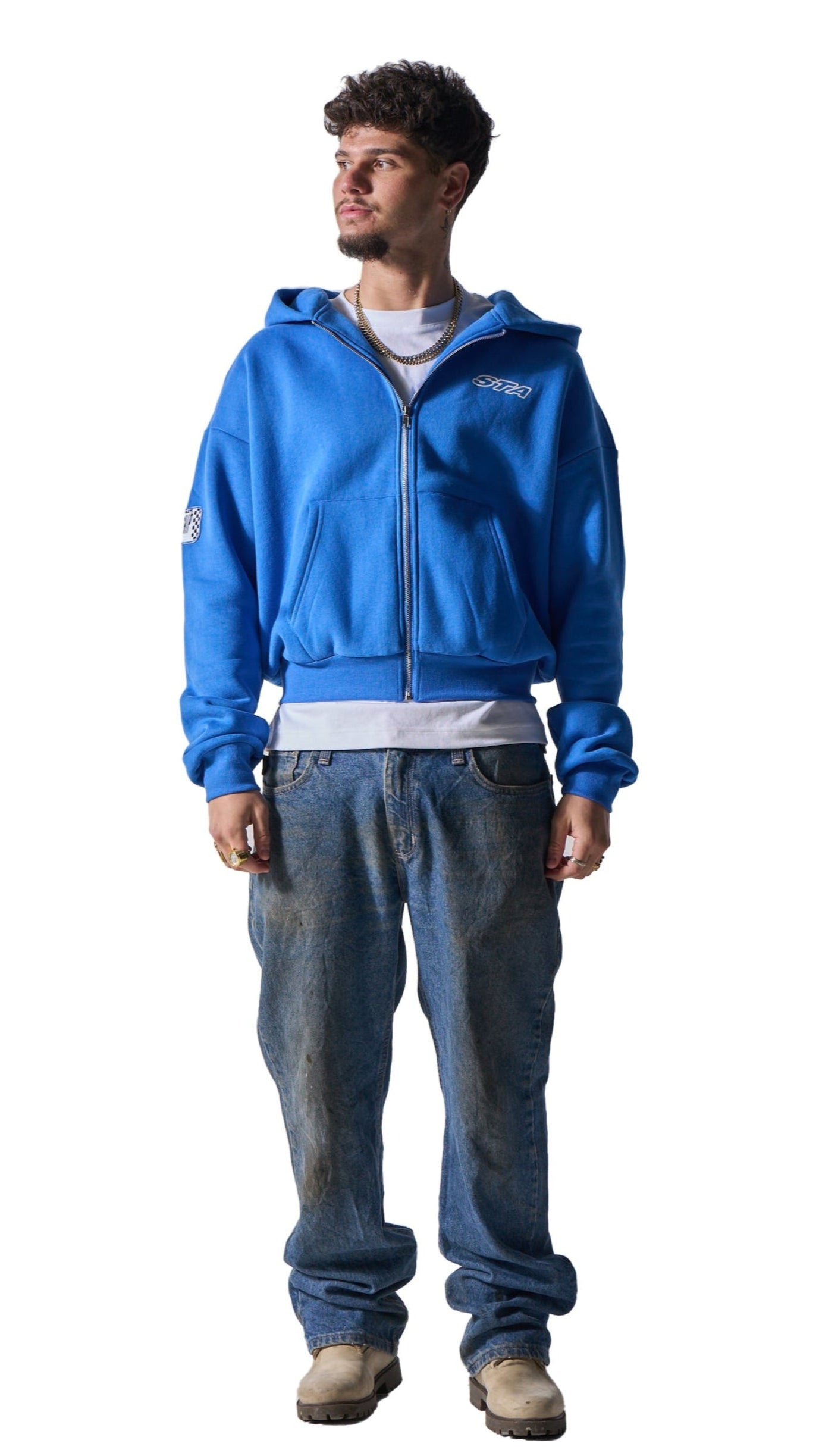 "INTERLUDE" ZIP UP BLUE