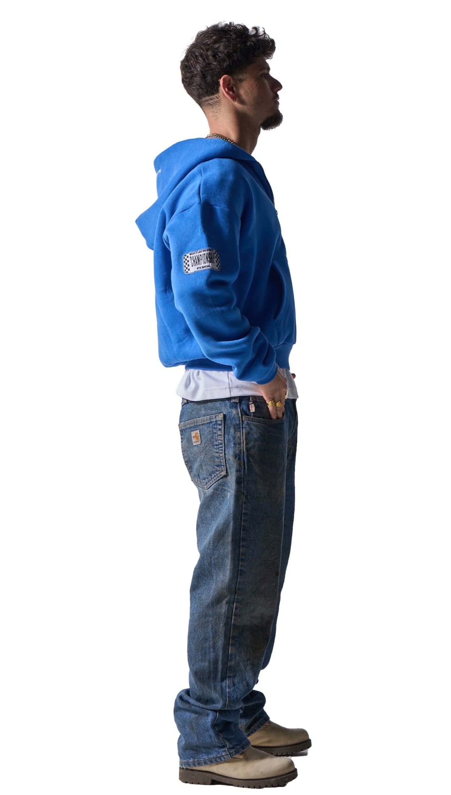 "INTERLUDE" ZIP UP BLUE